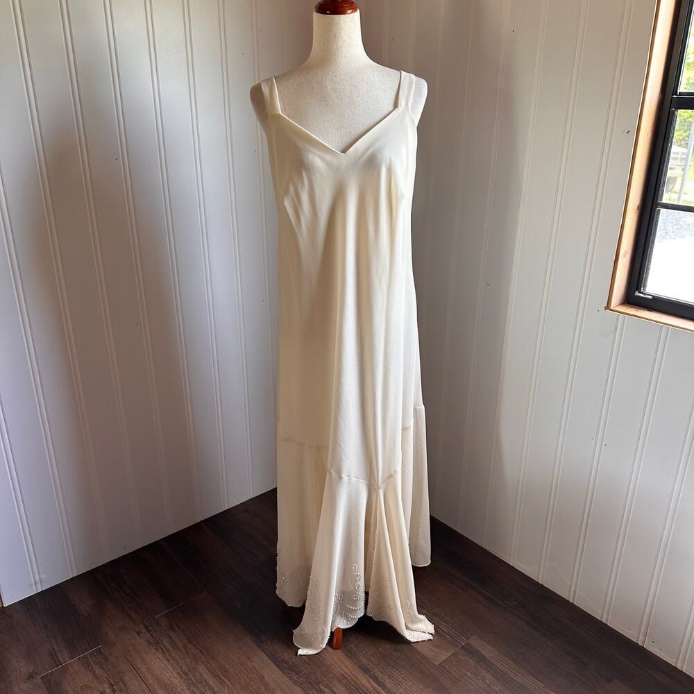 Vintage 90s/Y2K Volup Ivory Fairy Maxi Dress 20W